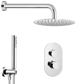 Set doccia incasso completo con soffione 20 inox e kit doccia Gemma