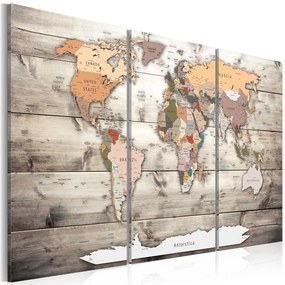 Quadro History of Travel  Colore Marrone, Dimensioni e Misure 90x60