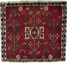 Shiraz Tappeto persiano 60 x 60 Rosso (Iran) Annodato A Mano