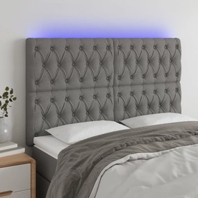 Testiera A Led Grigioscuro 160x7x118/128cm İntessuto /
