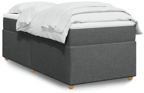 Giroletto A Molle Con Materasso Grigio Scuro 90x190 Cm Tessuto /