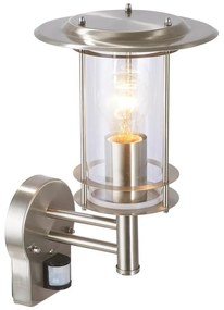 Applique moderno da esterno York grigio con sensore di movimento IP44 1X E27 BRILLIANT