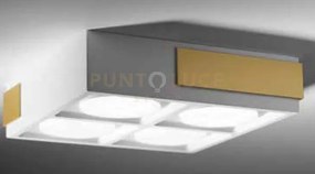 Velia lampada a soffitto 4 luci attacco gx53 ottone 21,8cm h.5,5cm ...