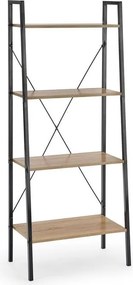 Scaffale Narvik REG2 in nero - L60 x L32 x H148 cm