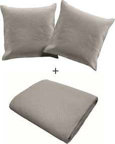 Set con copriletto e federa grigio in microfibra 240x260 cm Romane – douceur d'intérieur