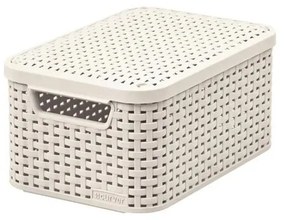 Scatola con coperchio color crema in plastica 20x29x14 cm Style – Curver