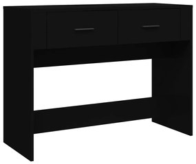 Tavolino consolle nero 100x39x75 cm in legno multistrato