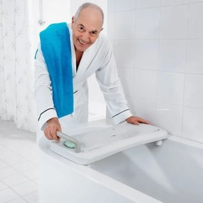 Ridder - Sedile per vasca con maniglia 31x70 cm bianco