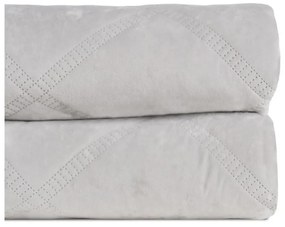 Copriletto color crema in velluto con rivestimento trapuntato 230x260 cm – Ixia