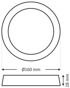 Plafoniera LED LED/12W/230V 4200K diametro 16 cm bianco