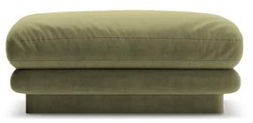 Poggiapiedi in verde chiaro con rivestimento in velluto Torino – Micadoni