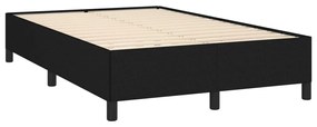 Letto a Molle con Materasso e LED Nero 120x190 cm in Tessuto