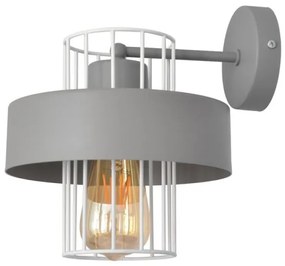 Applique VOLTA 1xE27/15W/230V grigio