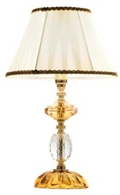 Lampada da tavolo 25x41 cm PATRICIA in vetro e cristallo Ambra