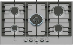 Bosch Serie 6 PCQ7A5I95 piano cottura Acciaio inox Da incasso Gas 5 Fornello (i)