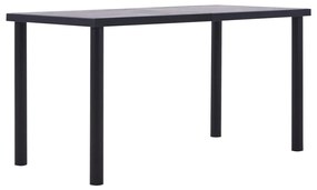 Tavolo Da Pranzo Nero E Grigio Cemento 140x70x75 Cm İn Mdf /