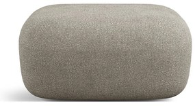 Pouf in tessuto bouclé grigio chiaro Jenny - Micadoni Home