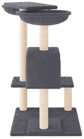 Albero per gatti con tiragraffi grigio scuro 82 cm