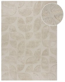 Tappeto in cotone intrecciato a mano color crema 120x170 cm Ada Arch Geo - Flair Rugs