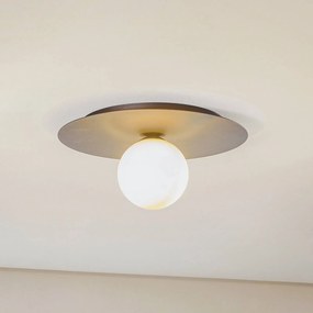 EMIBIG LIGHTING Plafoniera solare, nero/opale, 1 luce