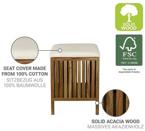 Cesta per il bucato colore naturale scuro in legno 38 l Fondi – Wenko