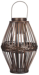 Lanterna legno di bambù scuro 43 cm PANAT Beliani