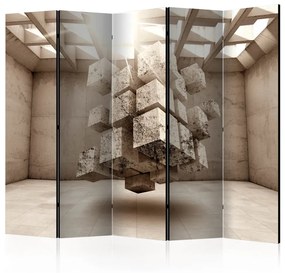 Paravento Prigionia dello Spazio II - figura geometrica astratta in cemento