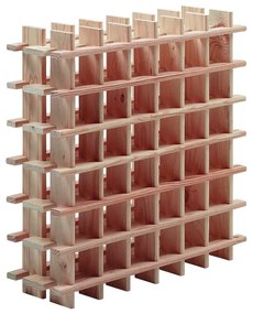 Portabottiglie 36 posti da 36 bottiglie in legno marrone ASTIGARRAGA L 75 x H 75 x Sp 22 cm