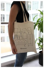 Borsa in tela color crema - Bonami