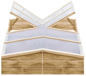 Serre 2 Pz İn Legno Di Pino Impregnato 200x50x35 Cm /
