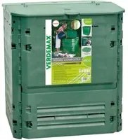 Compostiera da Giardino 400L 74x74xH84cm Rama Thermo-King Verde