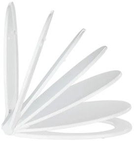 WENKO 21901100-WC Sedile per WC KOS 44x37 cm bianco/argento
