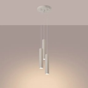 Sollux SL.1482 - Lampadario a sospensione con filo LAGOS 3xGU10/10W/230V color crema