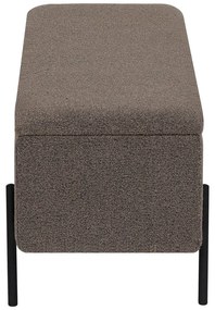 Panchina marrone con rivestimento in bouclé Watford – House Nordic
