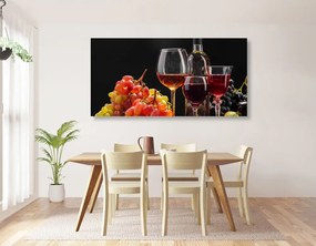 Stampa su tela – Vino e uva italiani