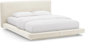 Letto matrimoniale imbottito avorio 180x200 cm Linea – Micadoni