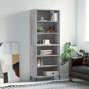 Credenza grigio sonoma 69,5x32,5x180 cm legno multistrato