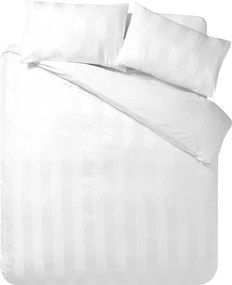 Set copripiumino e federa bianco in raso di seta per letto singolo 135x200 cm So Soft Satin Stripe – Catherine Lansfield