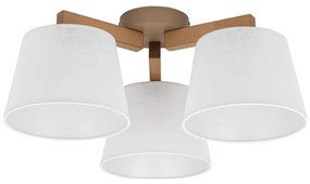 Brilagi - Plafoniera LATTE SABIA 3xE27/15W/230V pino/bianco