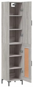 Credenza grigio sonoma 34,5x34x180 cm in legno multistrato