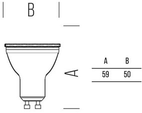 GU10 All-Glass 600lm 6,2W 24°  WW