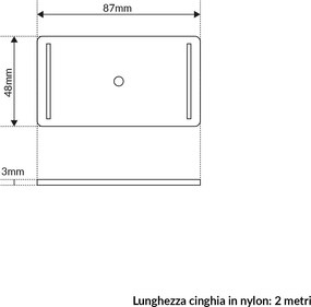 Cintura 2m con supporti per faretti L03332P e L03333P