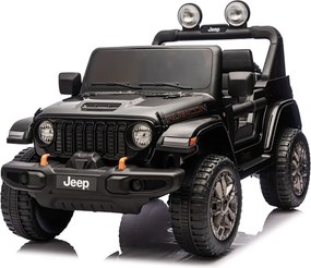 Macchina Elettrica per Bambini Jeep Wrangler Rubicon 12V con Telecomando Nero...