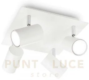 Lampada da soffitto spot pl4 bianco