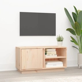 Mobile Porta Tv 80x35x40,5 Cm İn Legno Massello Di Pino /