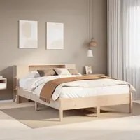 Letto Libreria senza Materasso 140x190 cm in Legno di Pino 3322837