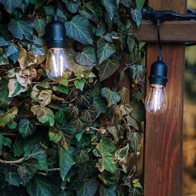 LED catena decorativa da esterno 10xE27/1W/230V 6,44 m IP44 nera