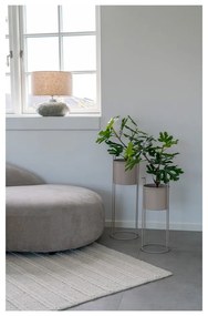 Lampada da tavolo in ceramica kaki con paralume in tessuto (altezza 44 cm) Oldham - House Nordic