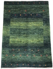 Loribaft Tappeto persiano 110 x 80 Verde (Iran) Annodato A Mano