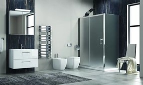 Doccia angolare 150x90 vetro satinato anta scorrevole KF5000S - KAMALU